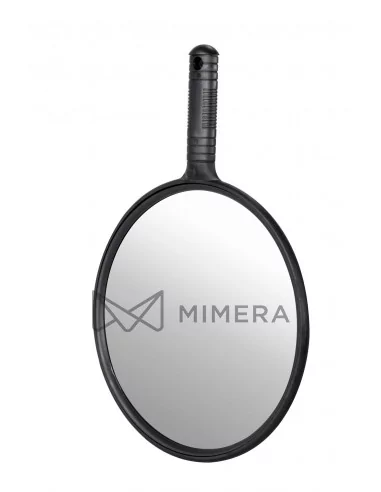 Hairdressing hand mirror - round