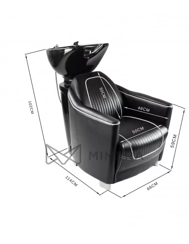 Shampoo chair GRECO - black basin,...