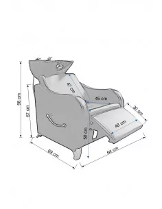 Shampoo chair GLAMI - white... 2