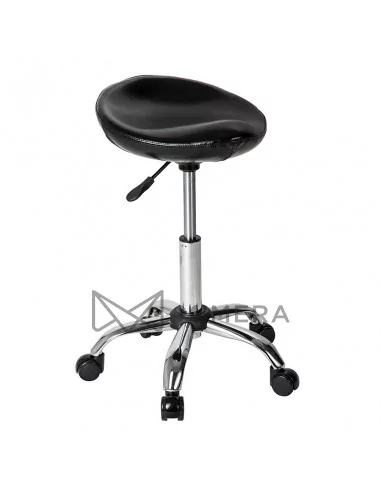 Hairdressing stool MELVIN - shiny black