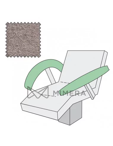 Armrests covers (1 pair) 70x10 cm - grey