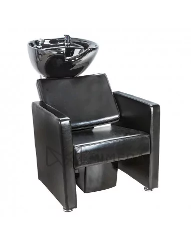 Shampoo chair LORA - shiny black