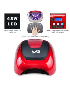48W LED Nail Lamp Red 2