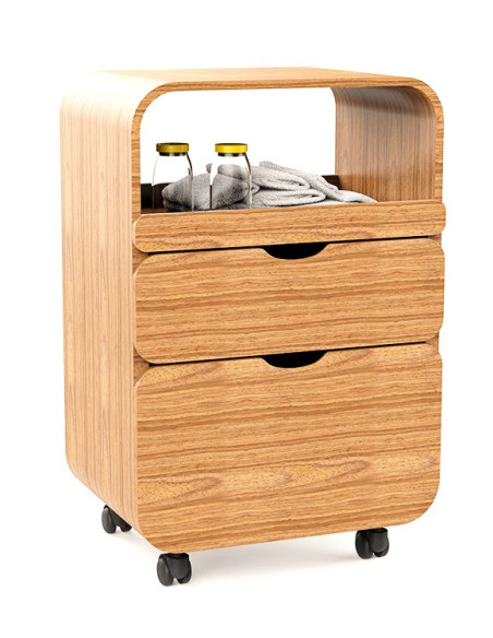 Cosmetic trolley FLOW - teak 2