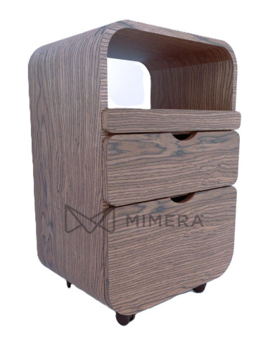 Cosmetic trolley FLOW - black walnut