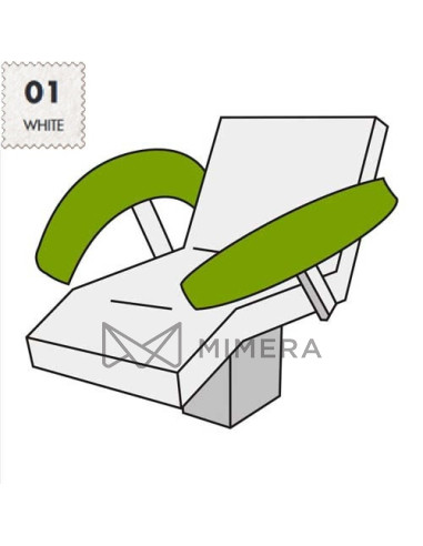 Armrests Cover (1 pair) 75x15 cm – white