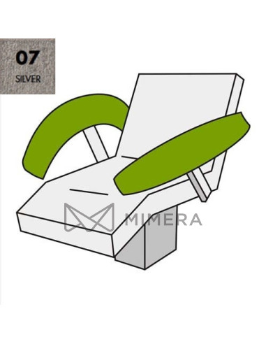 Armrests Cover (1 pair) 75x15 cm – grey