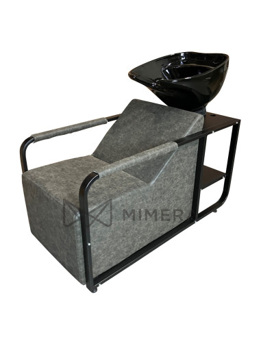 Shampoo chair CHIC BLACK - marble grey